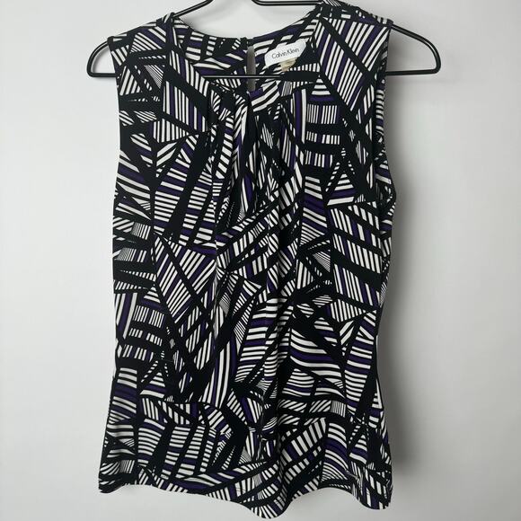 Calvin Klein Tops - Calvin Klein Women's Sleeveless Top Geometric Blouse